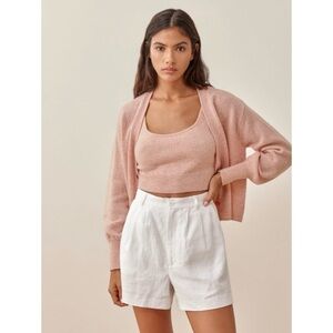 Reformation Varenne Cashmere Cardigan in Blush Size XS